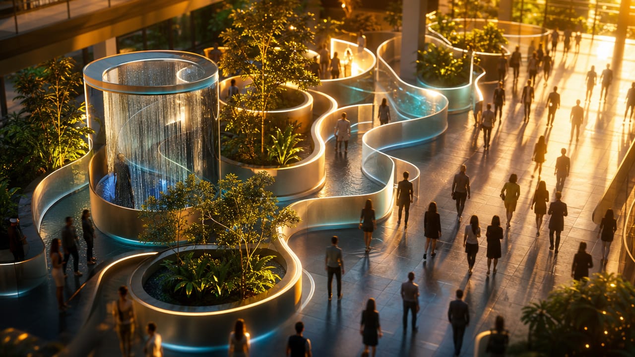 Australian trade show stand with strong visitor flow and clear engagement zones