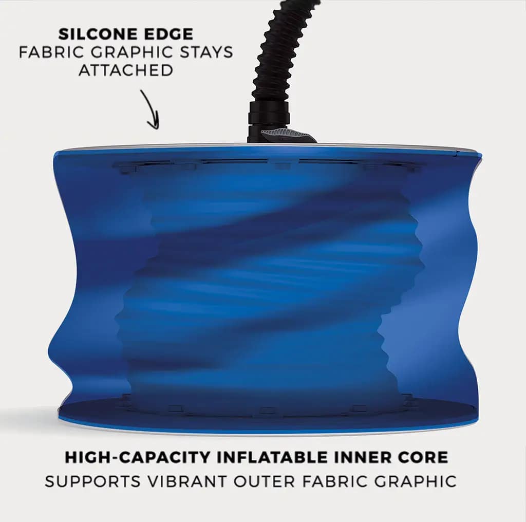 High-capacity inflatable inner core enhances portability and display options for WaveLight® Air Counters in cleanroom