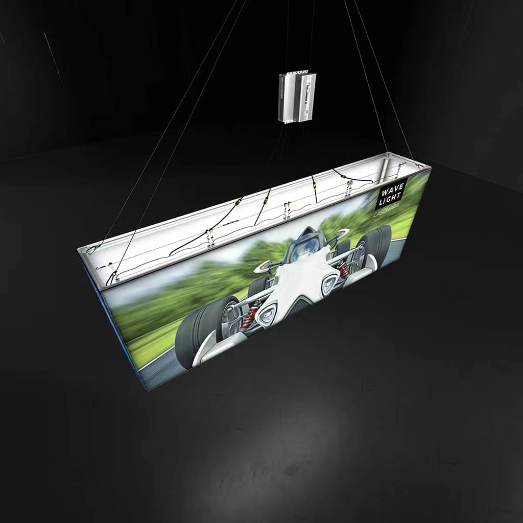Backlit WaveLight Casonara Banner showcasing vibrant graphics for maximizing brand impact at events in 2026.