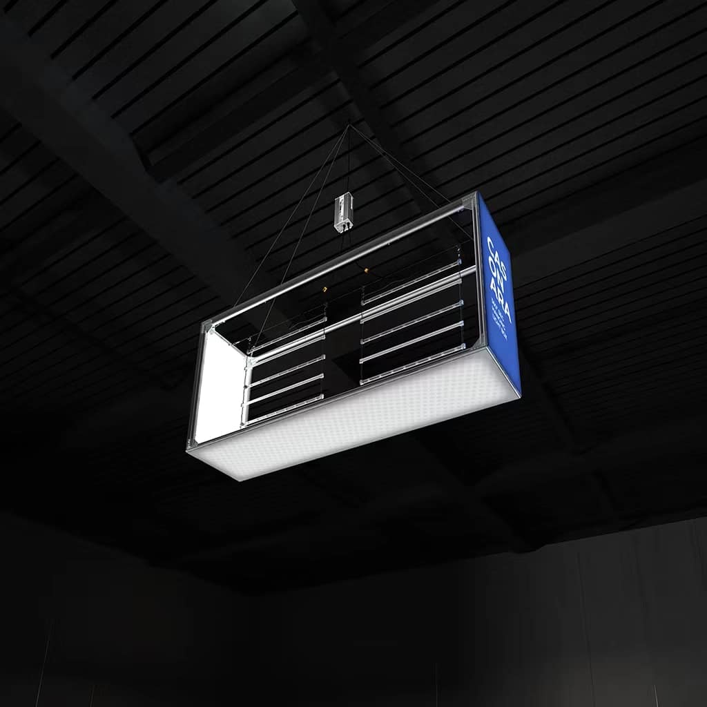 WaveLight Casonara Hanging Banners at a trade show