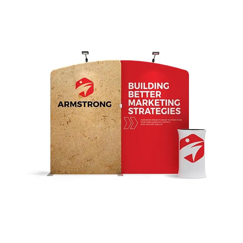 Brandcusi® Counters showcase vibrant branding and innovative design for impactful event displays in Australia.