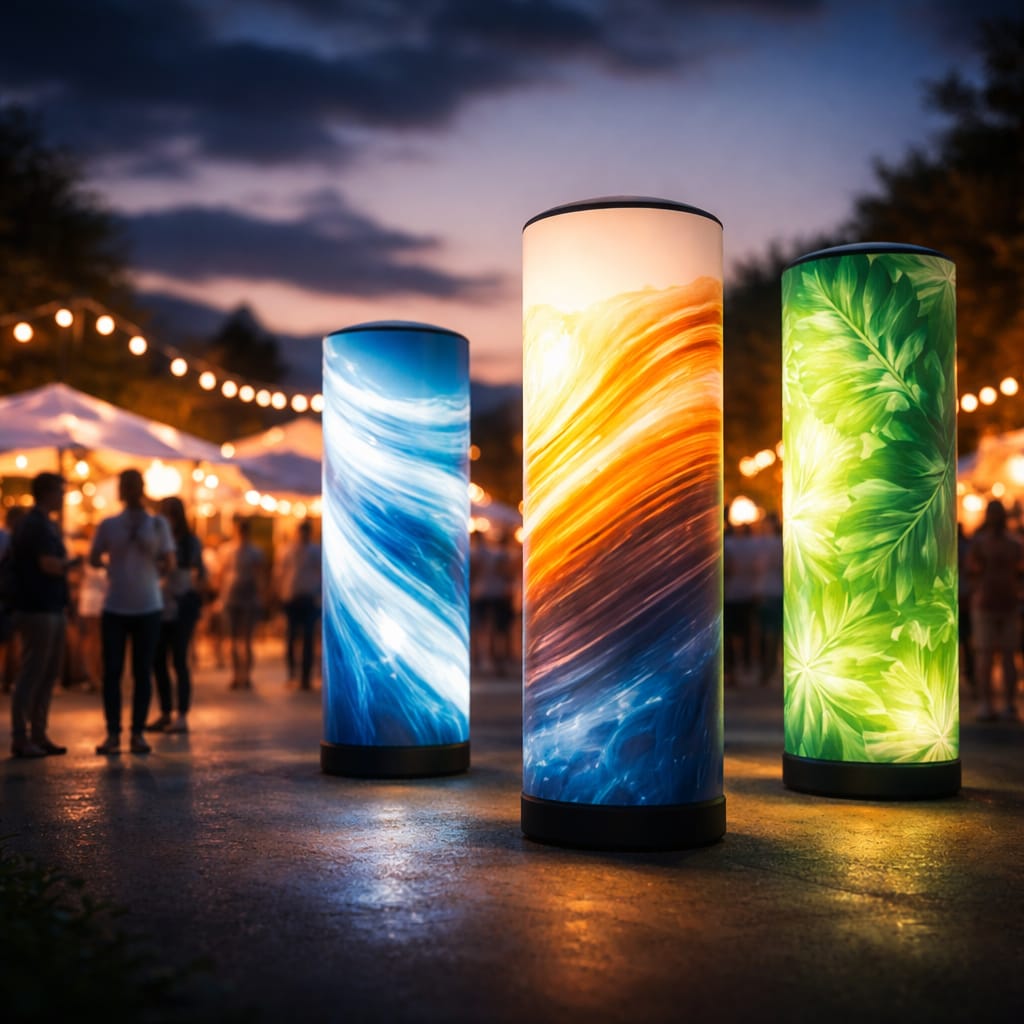 WaveLight Air Towers at a branded event