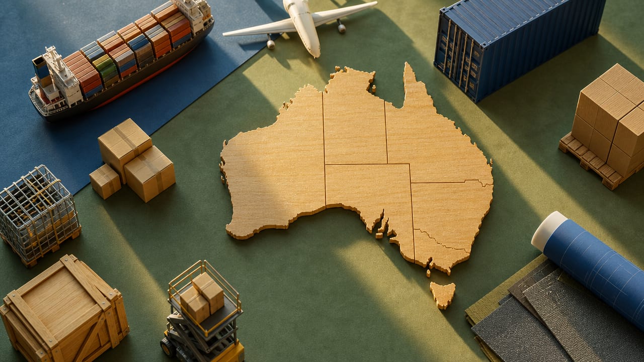 Australian trade show freight team coordinating customs and venue delivery schedules
