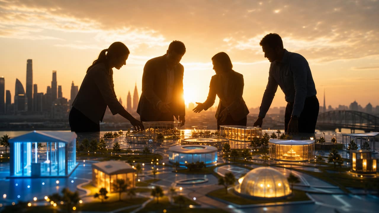Australian team planning a trade show marketing budget with cost categories and ROI targets