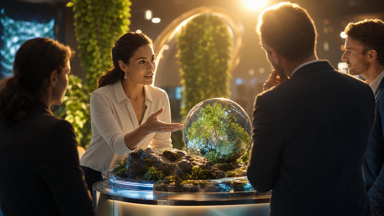 Australian trade show booth with clear value proposition and high visitor engagement