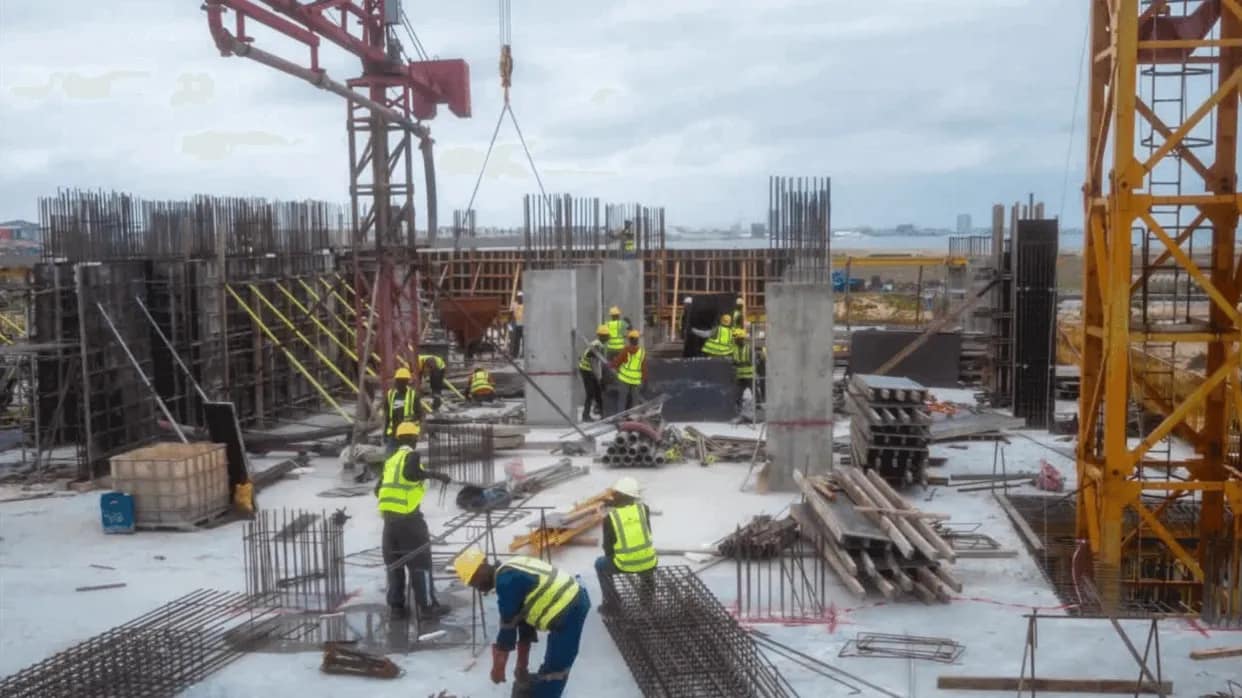 constructions workers on site