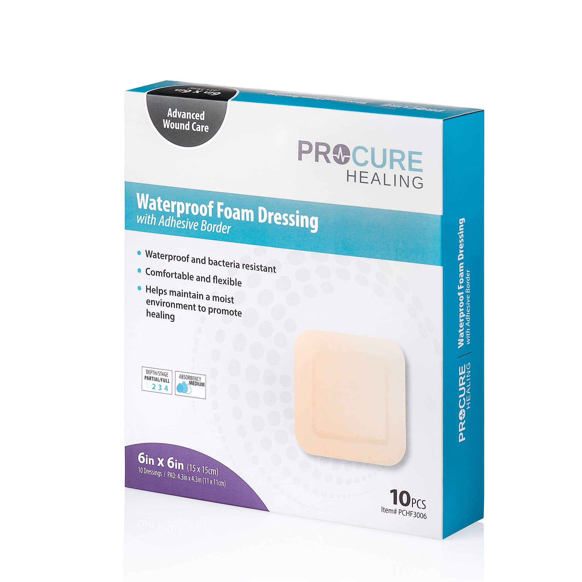 Waterproof Foam Dressing (With Border) Procure Products