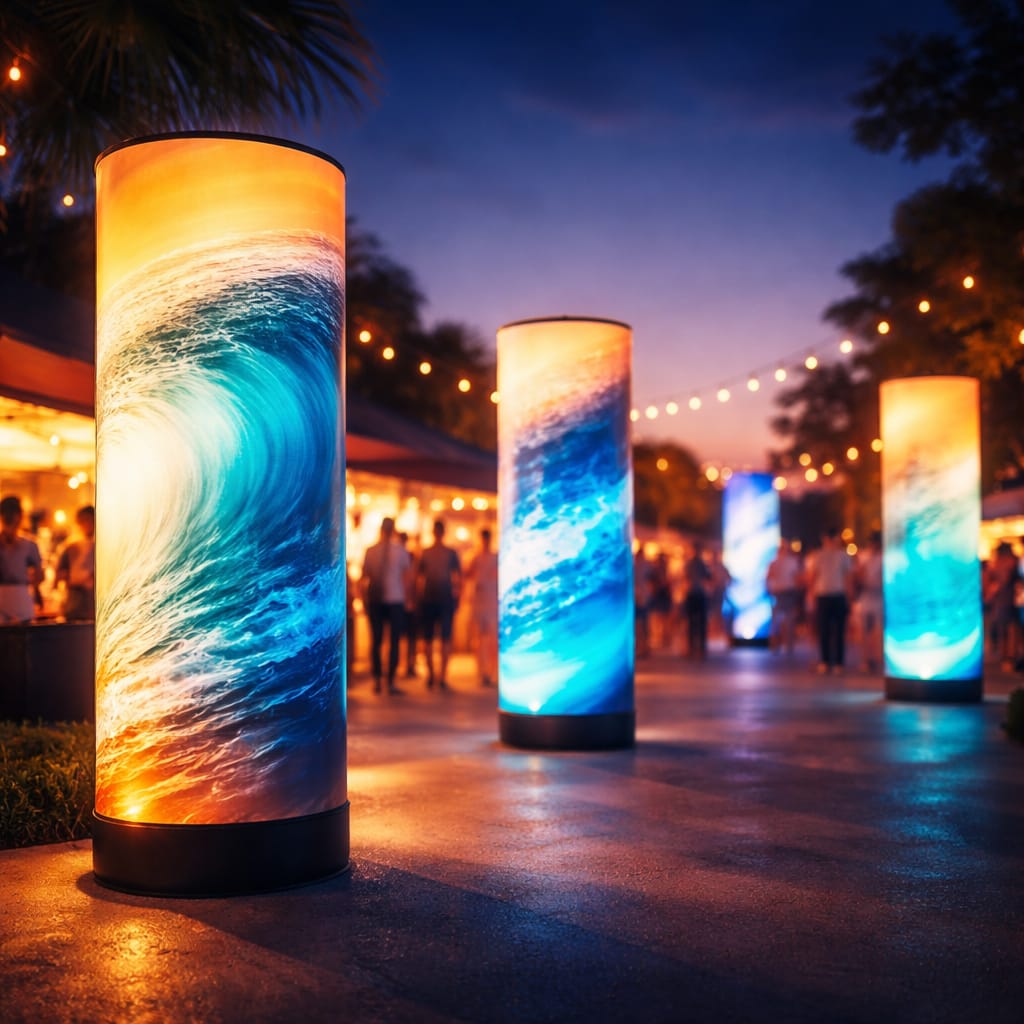 WaveLight Air Towers at an event