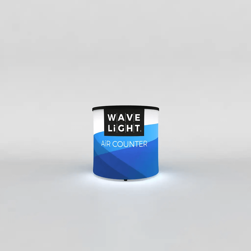 Sleek WaveLight® Air Counter showcasing premium backlit fabric and LED technology for effective digital counting solutions.