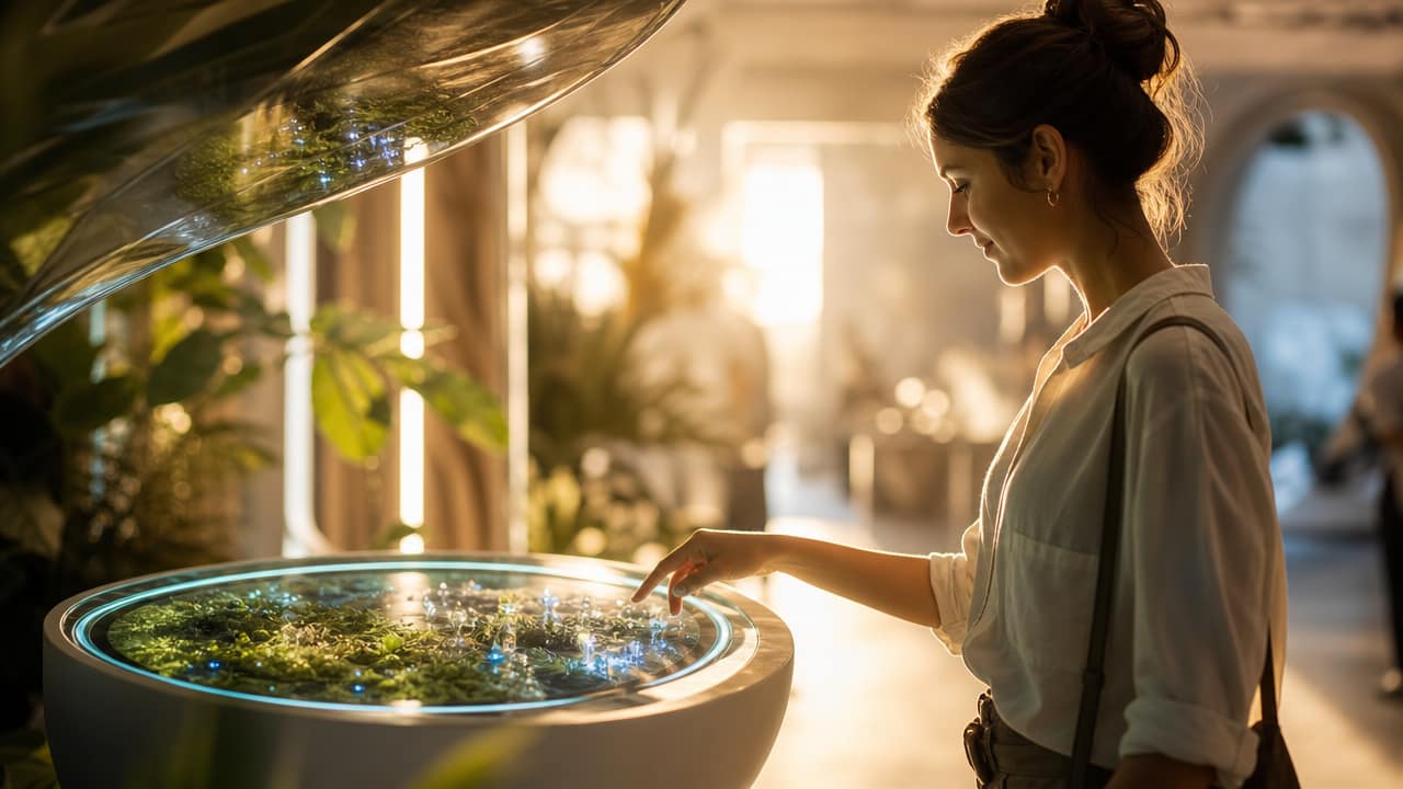Technology-enhanced Exhibition Stand Design with interactive screens and visitor engagement in Australia
