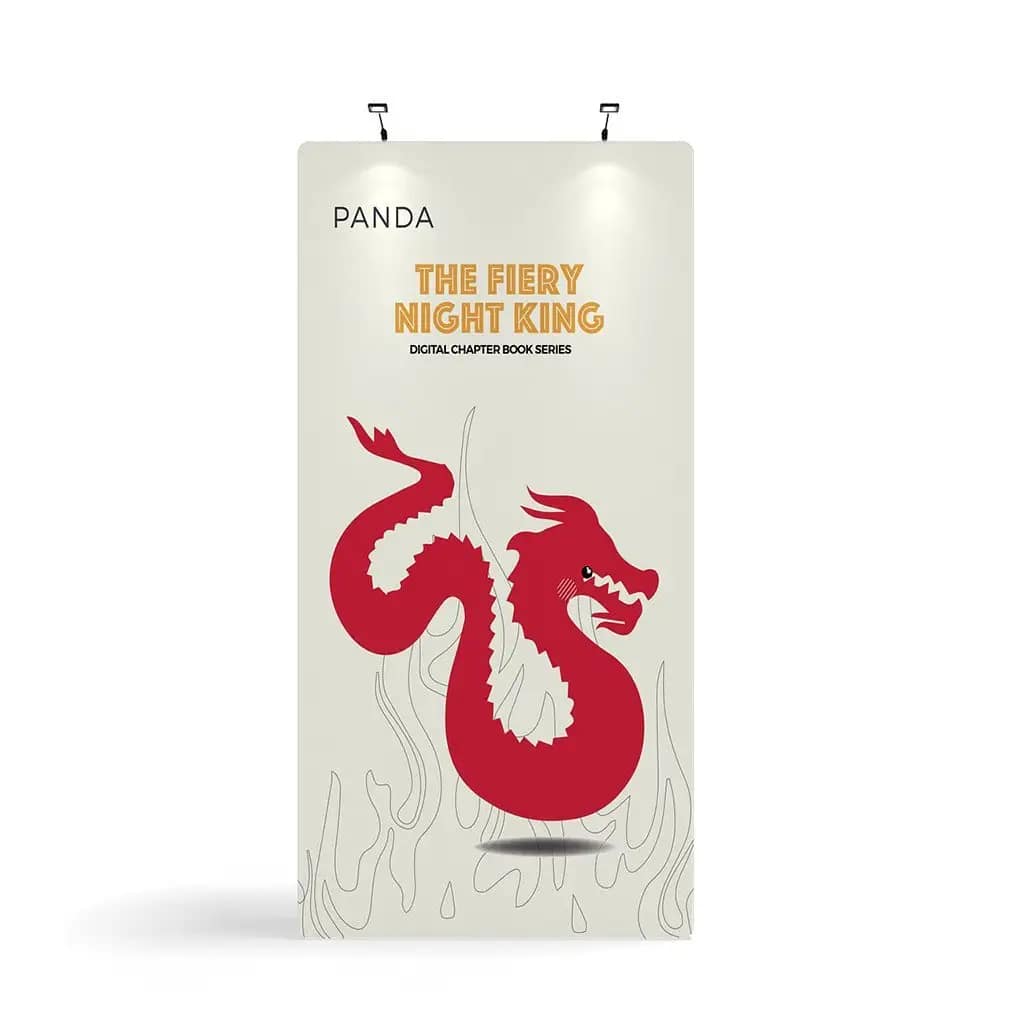 Freestanding WaveLine Monolith Banner featuring vibrant graphics for effective outdoor advertising solutions.