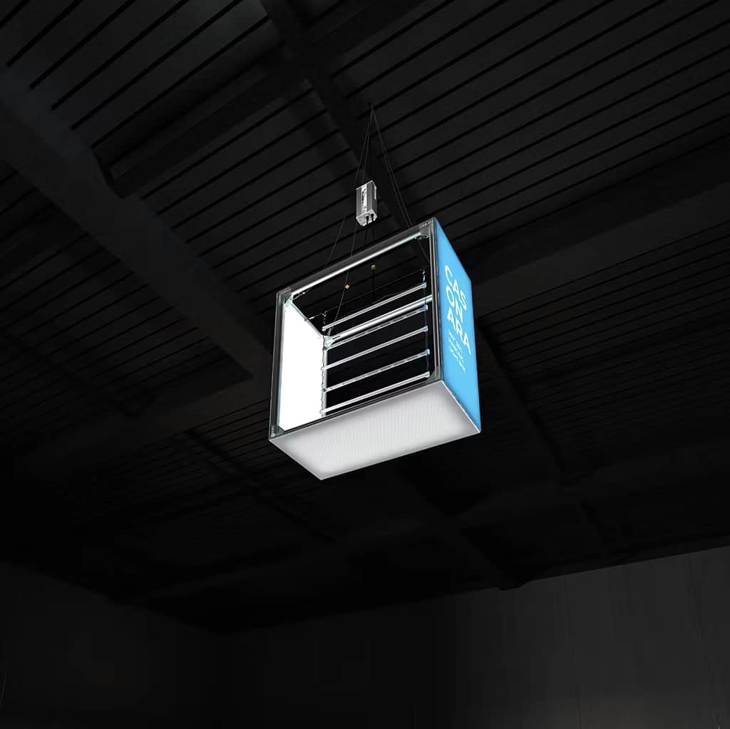 WaveLight Casonara Hanging Banners at a trade show