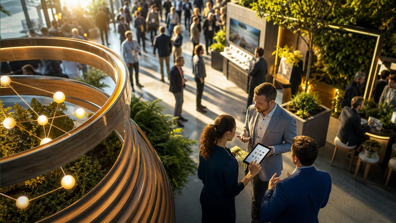 Australian trade show team using digital tools for exhibition lead qualification and capture
