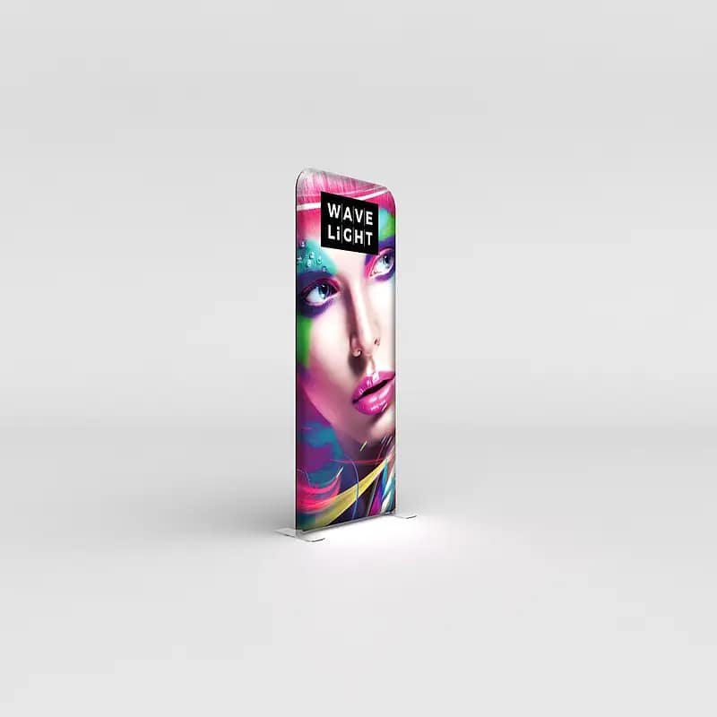 Vibrant WaveLight® LED lightbox showcasing custom lightbox designs for impactful backlit advertising at events.