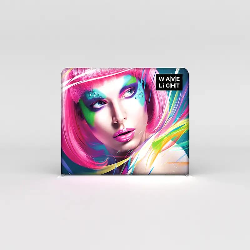 Vibrant WaveLight® LED lightbox showcasing eye-catching graphics, ideal for enhancing brand visibility at events.