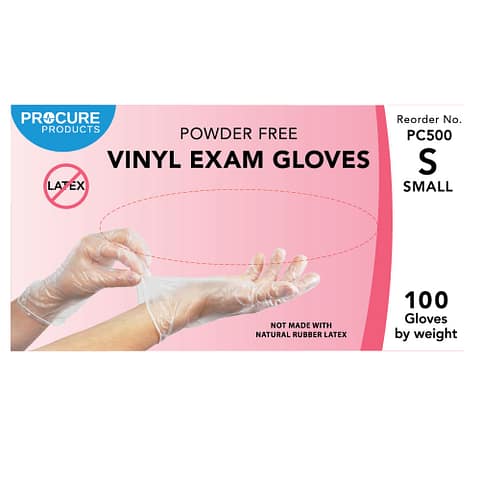 Clear Vinyl Examination Gloves (100)