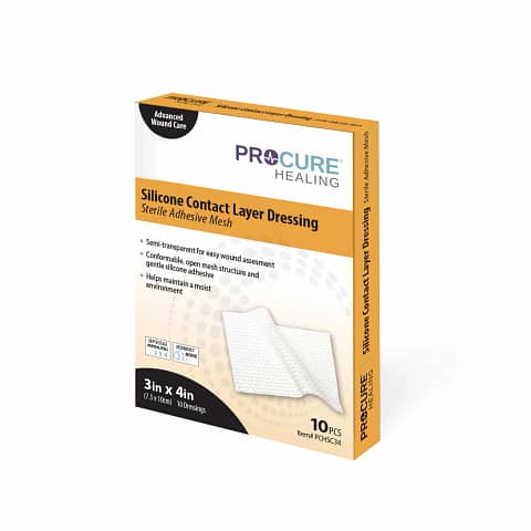 Silicone Contact Layer Dressing Sterile Adhesive Mesh