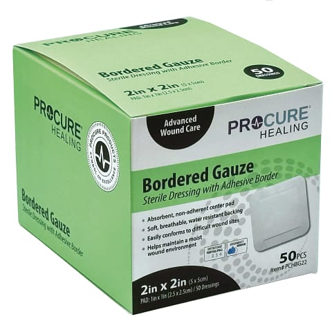 Bordered Gauze Dressing with Adhesive Border