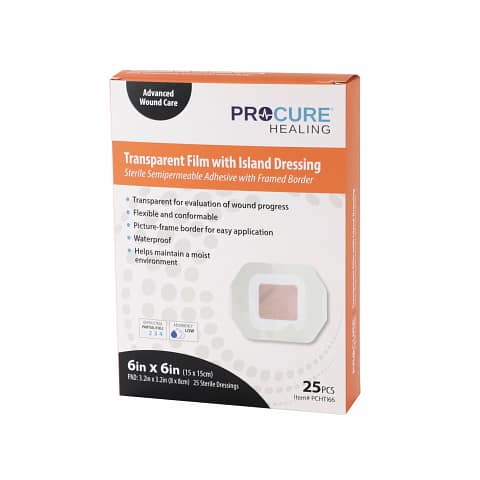 Transparent Film with Island Dressing Sterile Semipermeable Adhesive with Framed Border