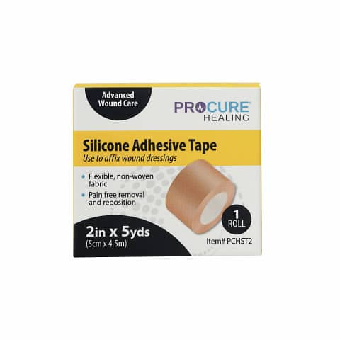 Silicone Adhesive Tape Use to Affix Wound Dressings