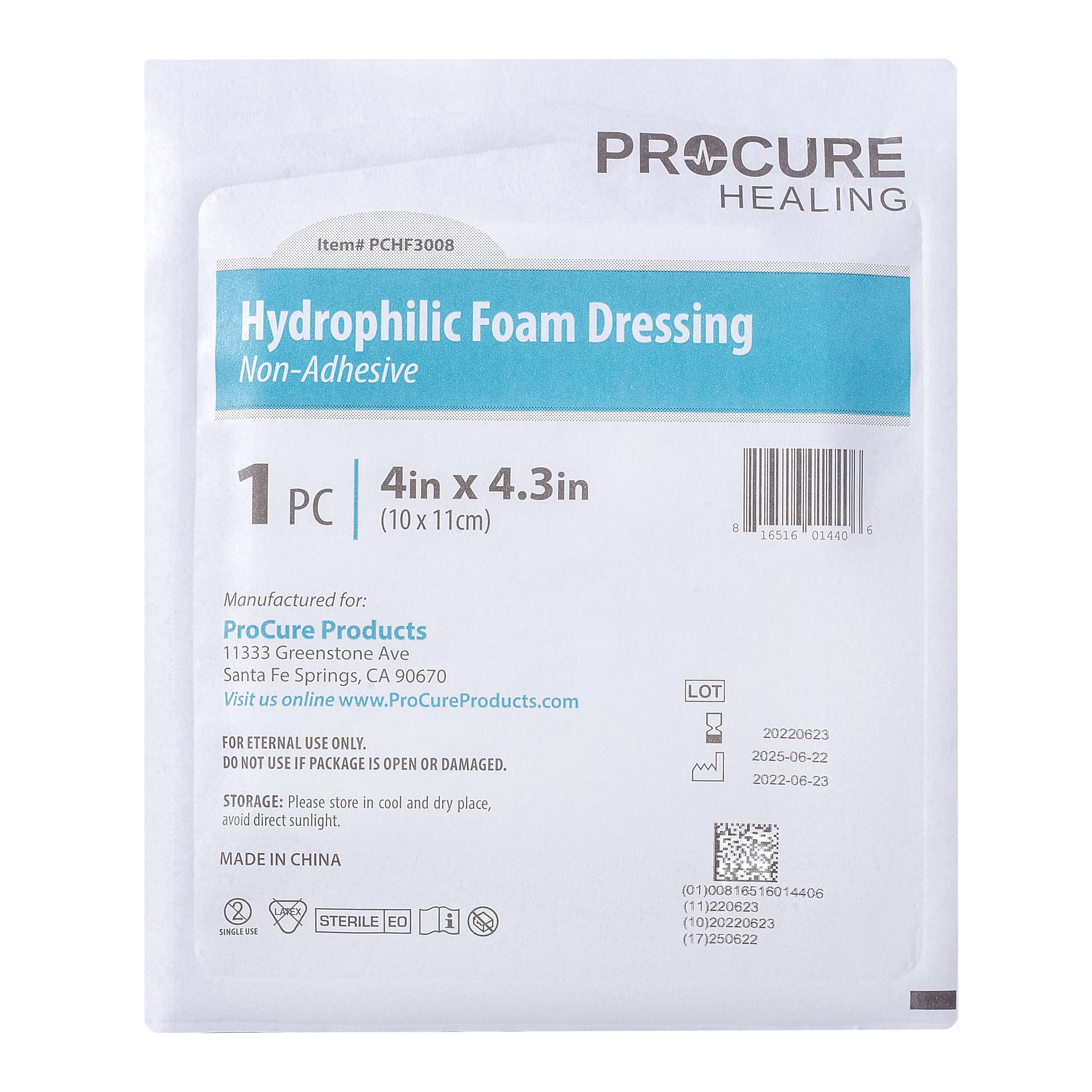 Hydrophilic Foam Dressing (Non-Adhesive) - Procure Products Hydrophilic Foam Dressing (Non-Adhesive) - Procure Products
