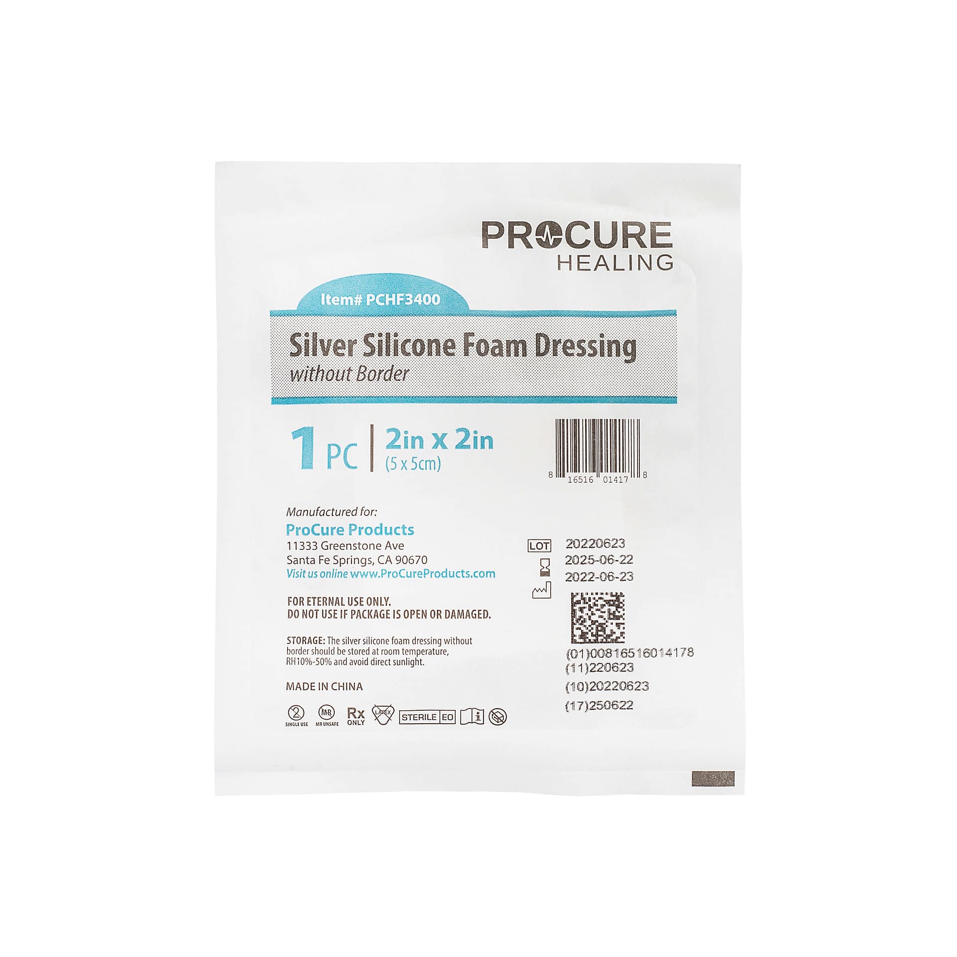 Silver Silicone Foam Dressing (Without Border) - Procure Products Silver Silicone Foam Dressing (Without Border) - Procure Products