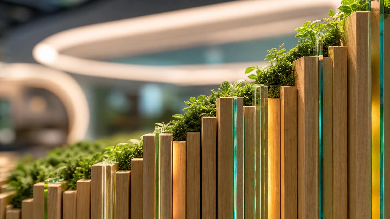 Modern sustainable exhibition stand design with digital displays built for 2026 Australian events