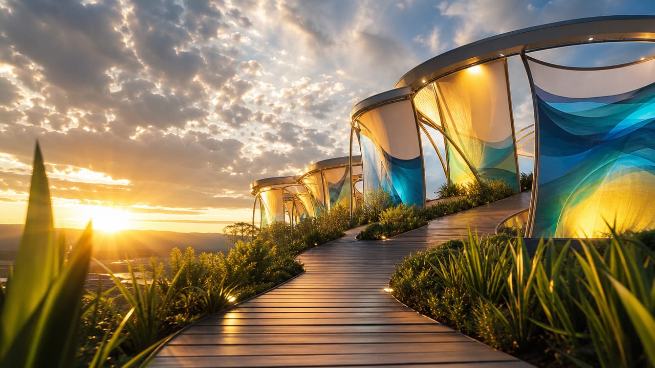 Australian exhibition stand using bold graphics, lighting and clear messaging to attract visitors