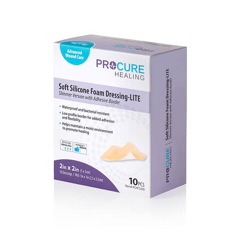 Soft Silicone Foam Dressing-LITE (With Border)