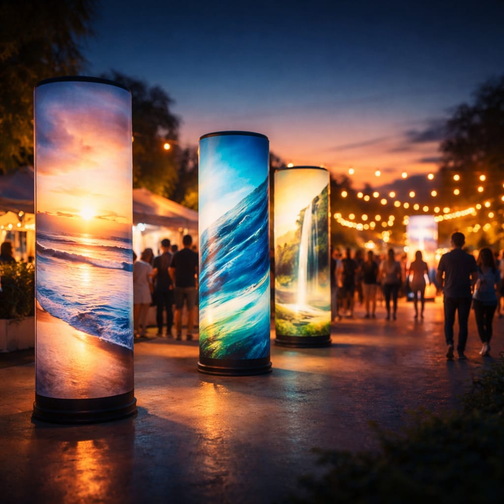 WaveLight Air Towers at trade show