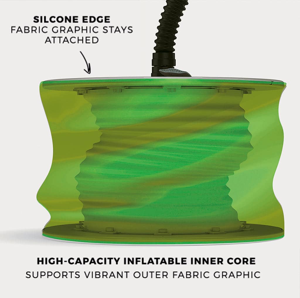 WaveLight® Air Backlit Inflatable Circular Tower - 1.5m h - Image 3