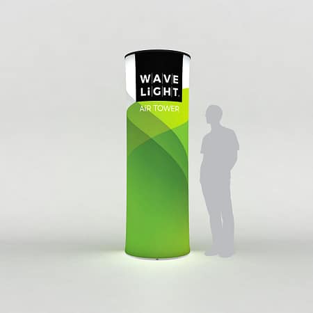 WaveLight® Air Backlit Inflatable Circular Tower - 2m h