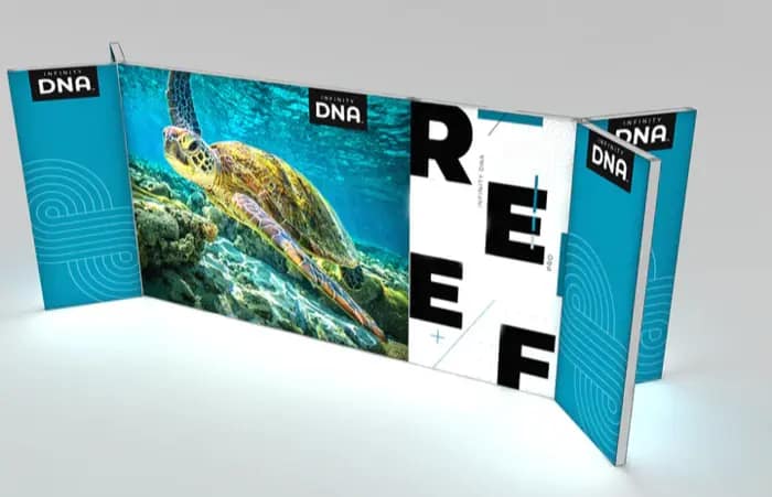 DNA Infinity banners lighting