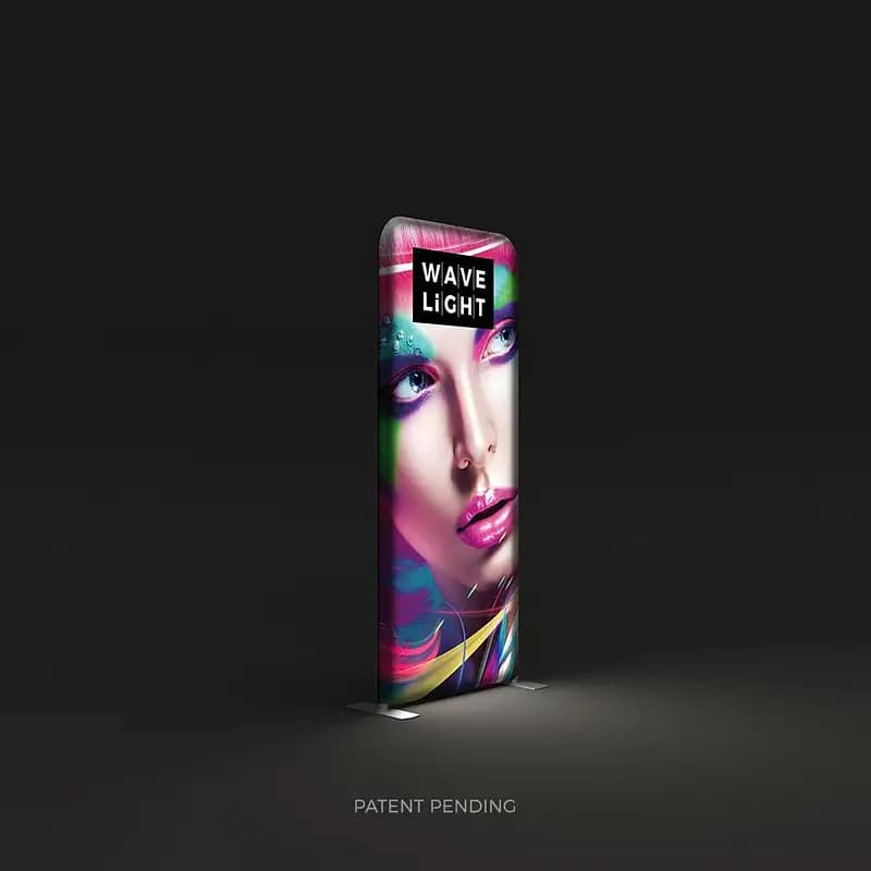 Vivid WaveLight® LED Lightbox showcasing custom graphic design for impactful advertising at events and trade shows.