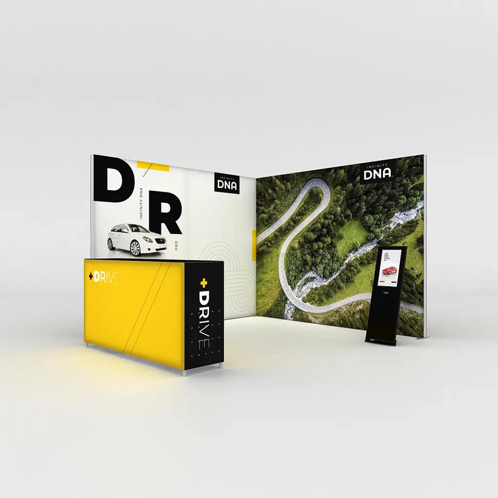 Stylish Infinity DNA™ Pro Lightbox setup showcasing effective LED lightbox displays for exhibitions and events.