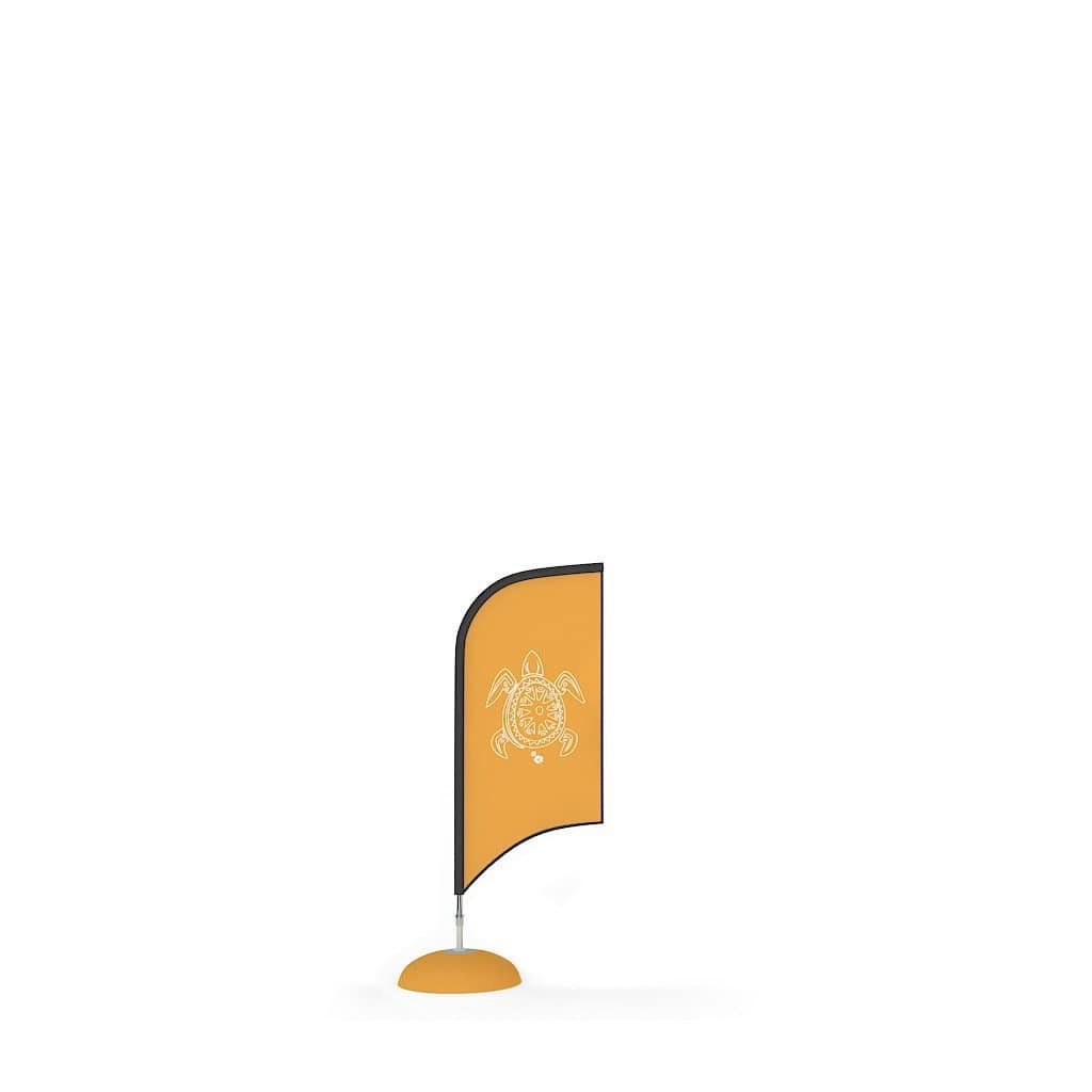 WaveLine® Bowhead Flag Small - 6.5' Indoor Bowhead Flags (Angled)