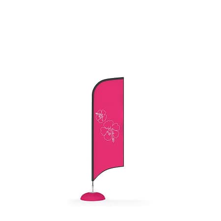 WaveLine® Bowhead Flag Medium - 9.5' Indoor Bowhead Flags (Squared)