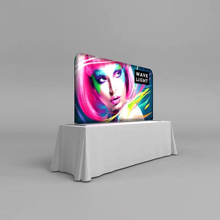 WaveLight® LED Backlit Table Top Display - 7.5ft