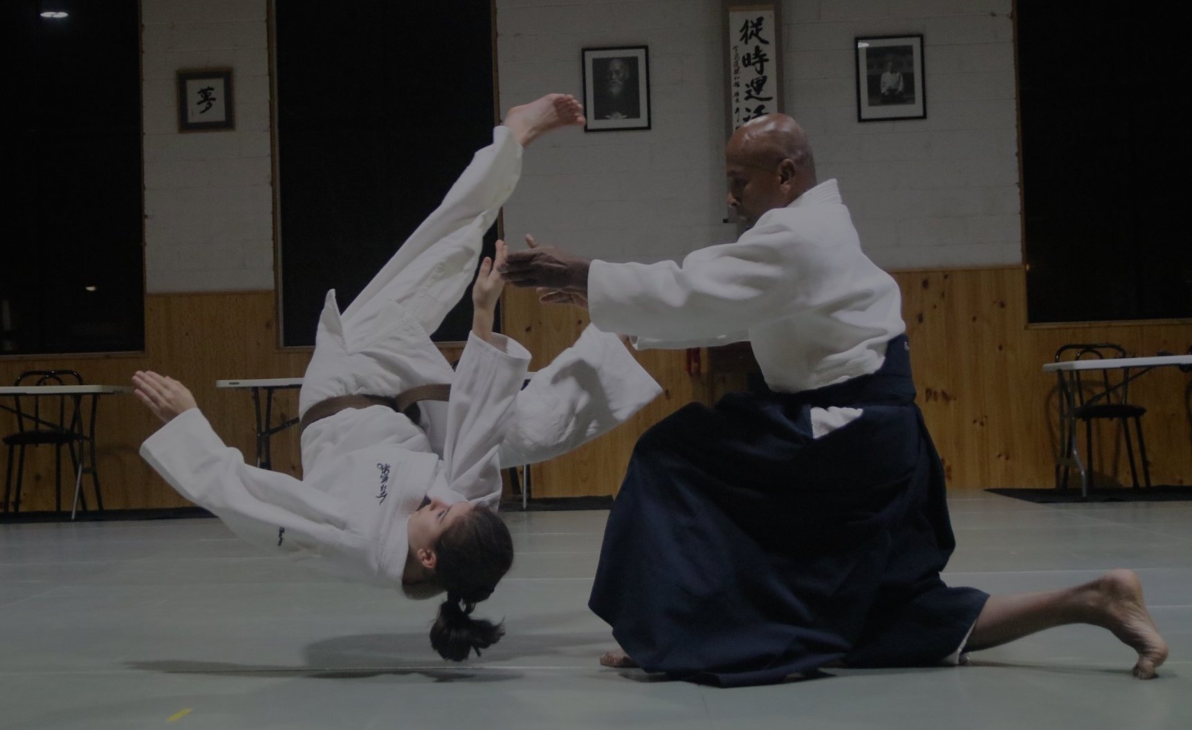 Sensei Joe demonstrates during advanced class
